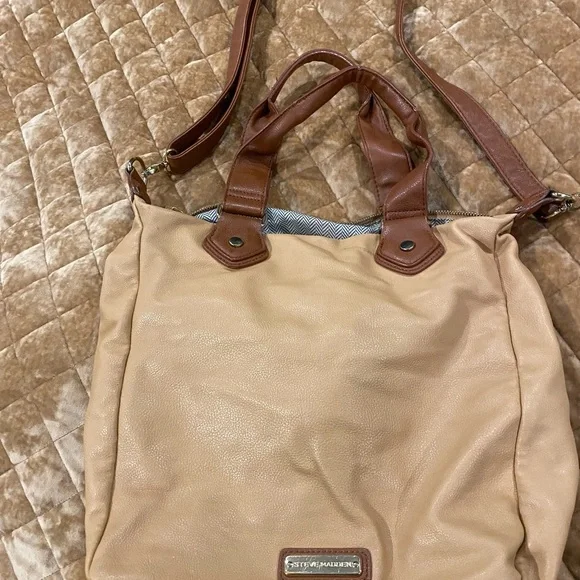 ✨EUC✨STEVE MADDEN faux leather bag with lots of pockets! Removable strap too🧡🤎 - Picture 9 of 14